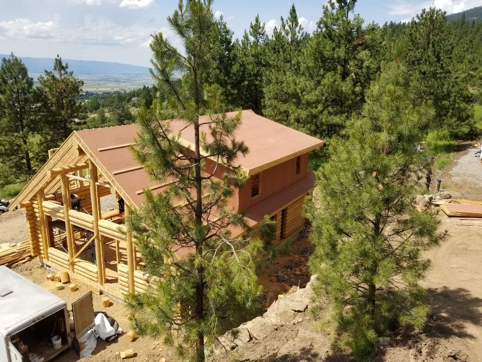 Arial shot of Deer Creek home with scenic view