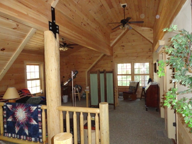 Completed Evergreen home upper loft with natural light