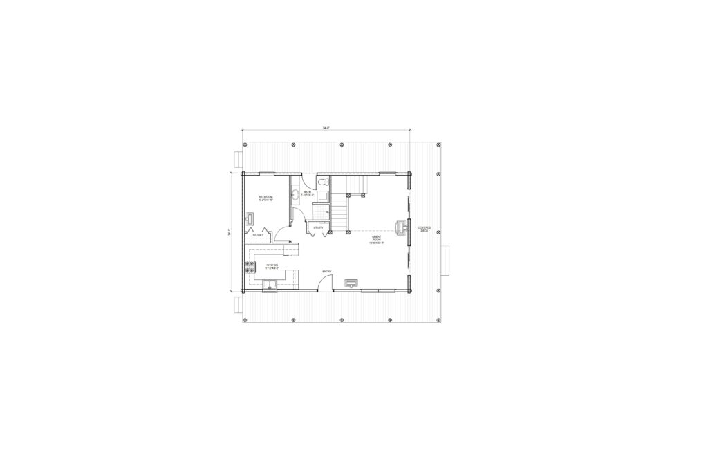 log home floor plan blueprint
