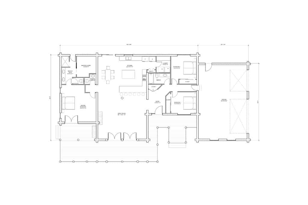 Log Home floor plan