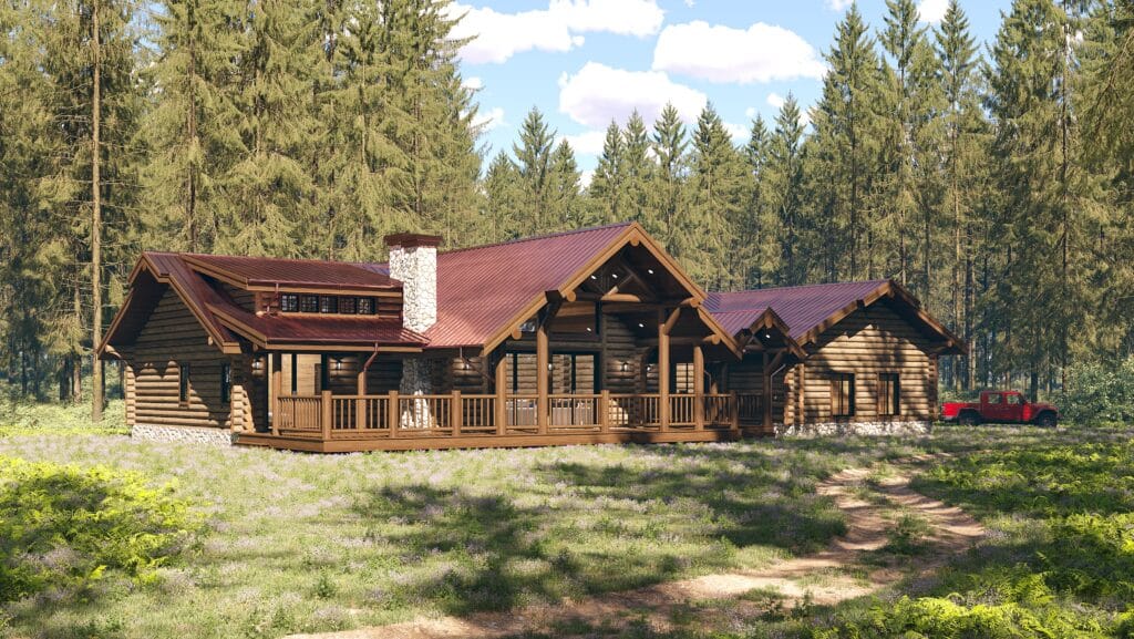 Log Home floor plan