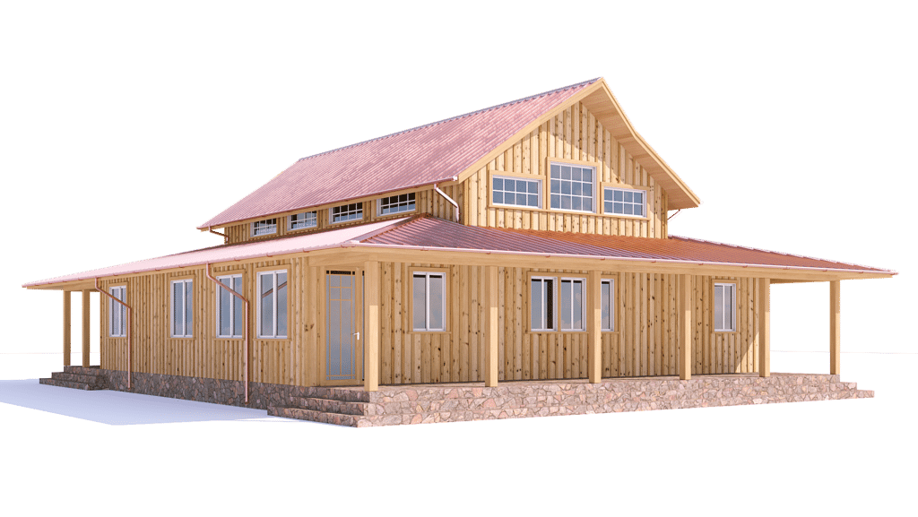 log and timber floorplan