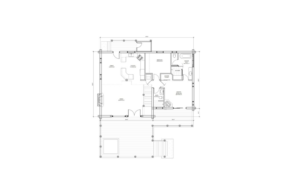 Log Cabin and Home Floorplan