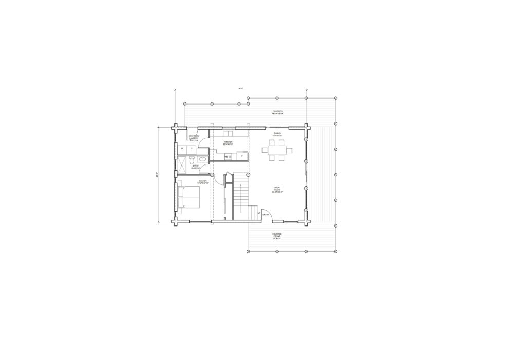 Log and timber floor plan