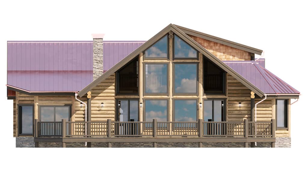 log and timber home in California