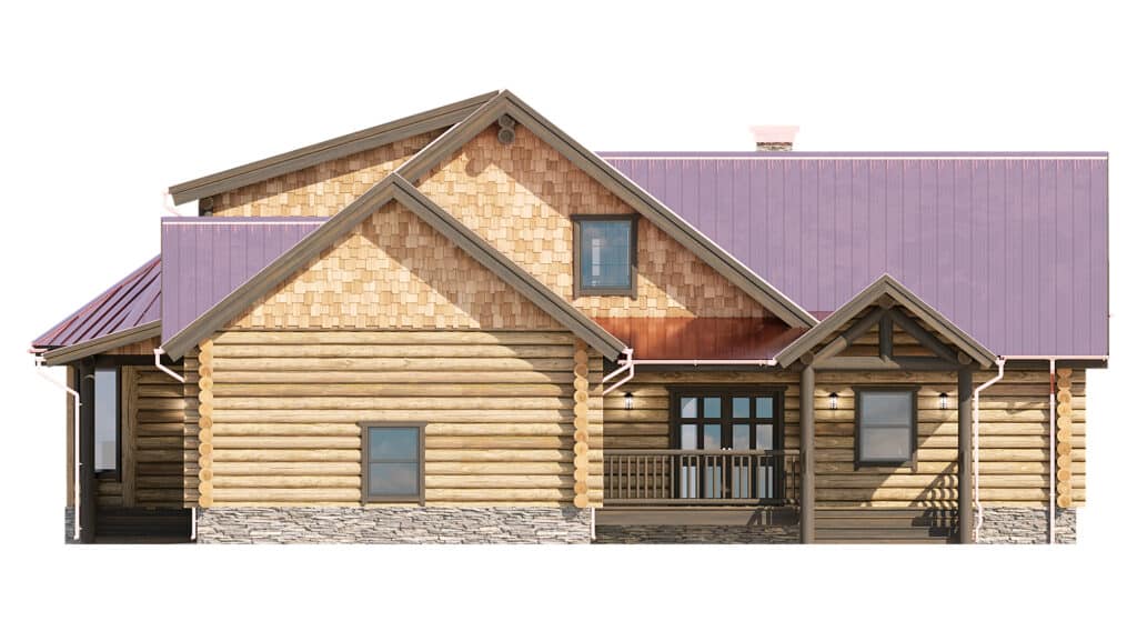 Log and timber Floor Plan in Oregon