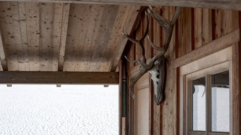 rustic timber frame porch