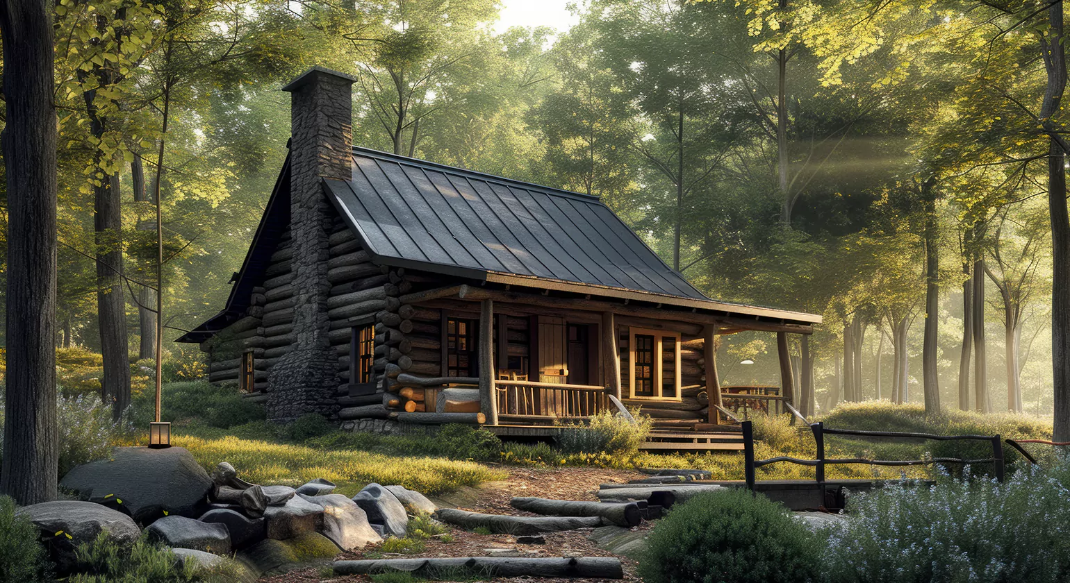 Building a Pine Log Cabin