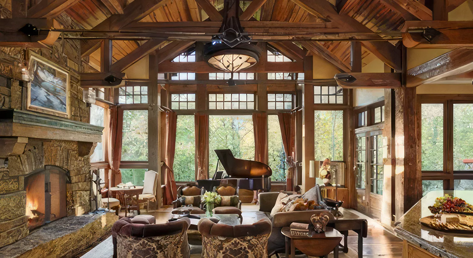 Interior Design Ideas for Log Home Mansions