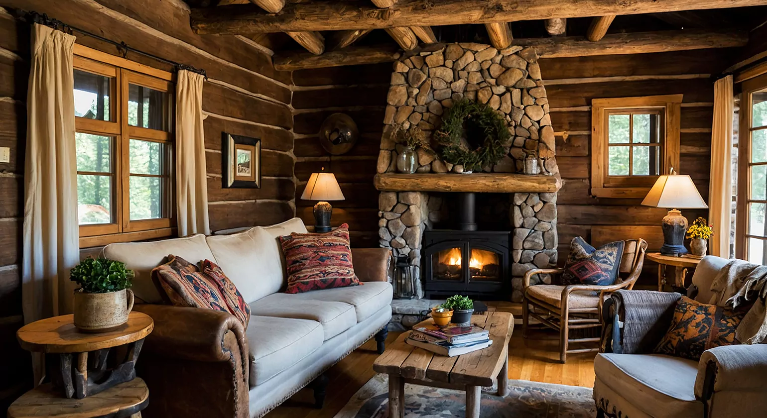 Log Cabin Farmhouse Interior Design Ideas