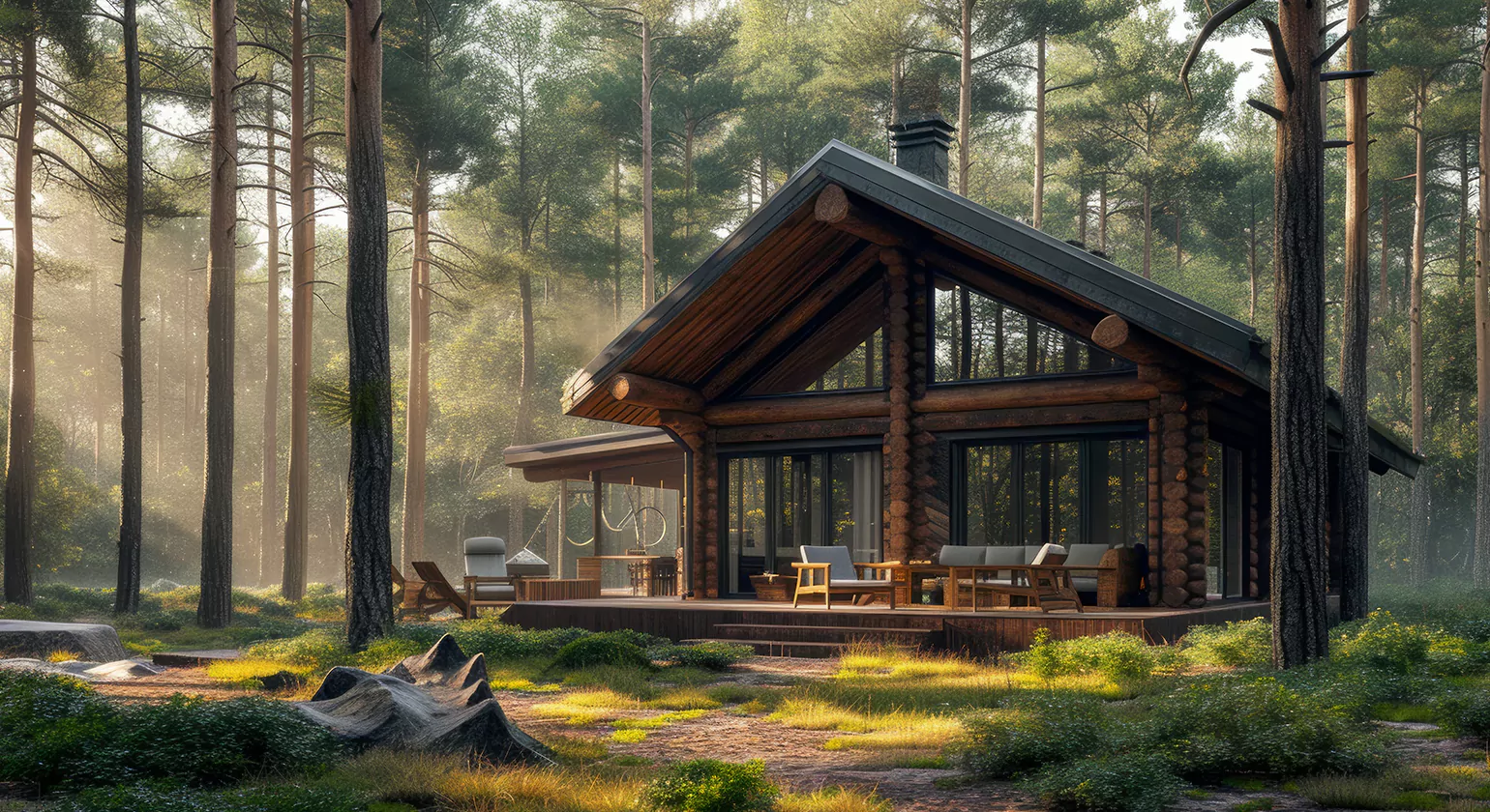 Pine Log Cabin Construction Sustainability and Eco Friendliness