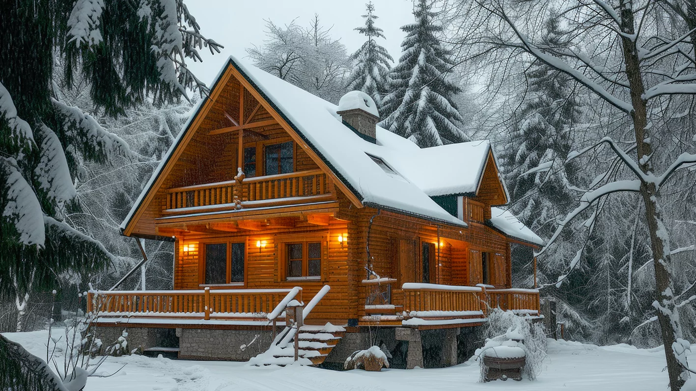 luxurious log cabin