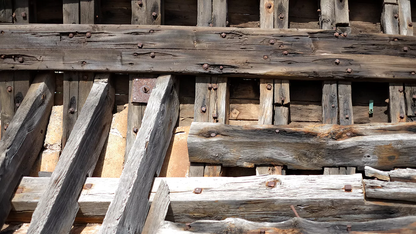 Hand Hewn Wood Beams