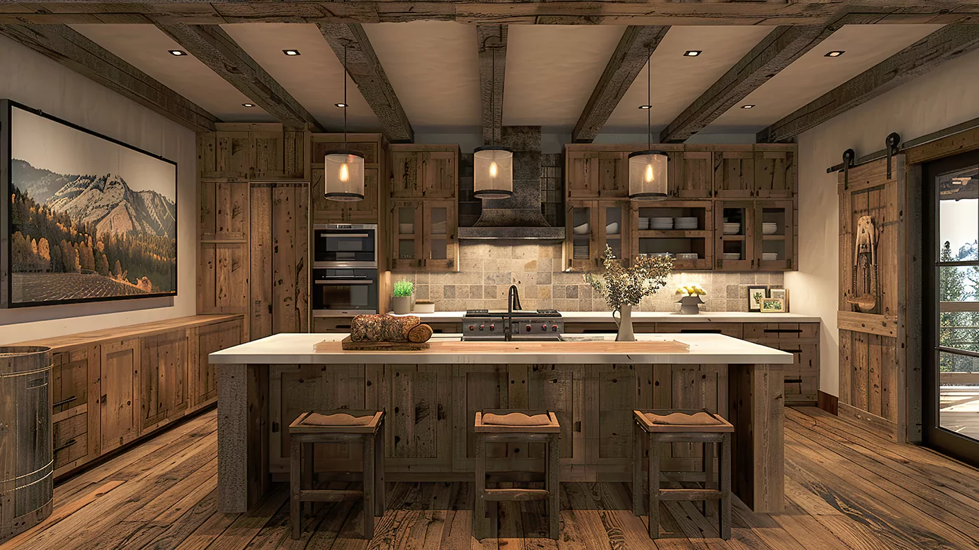 Log Cabin Rustic Kitchens