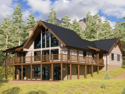 beautiful log home