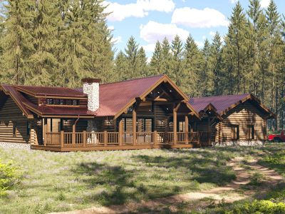 Log Home floor plan