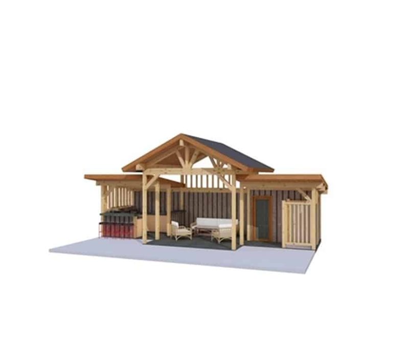 Log home shades and structures